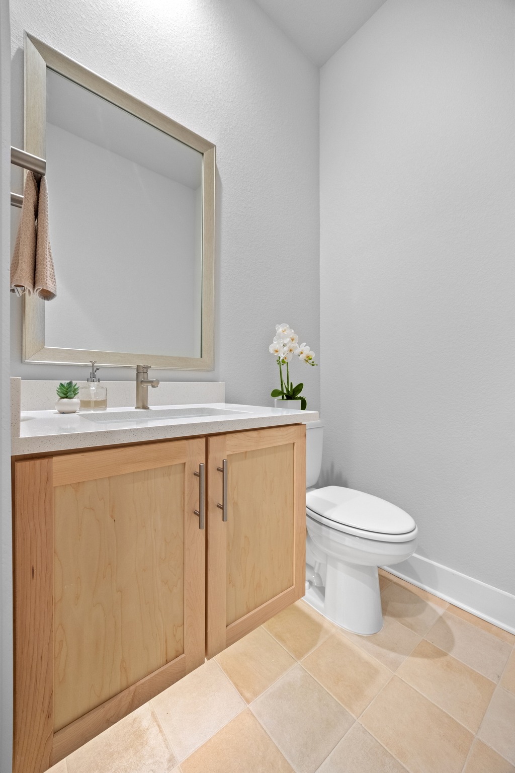 2707 Dulce Lane, Unit 14 Austin, TX 78704 - Photo 23 of 40 a bathroom with a sink a toilet and mirror