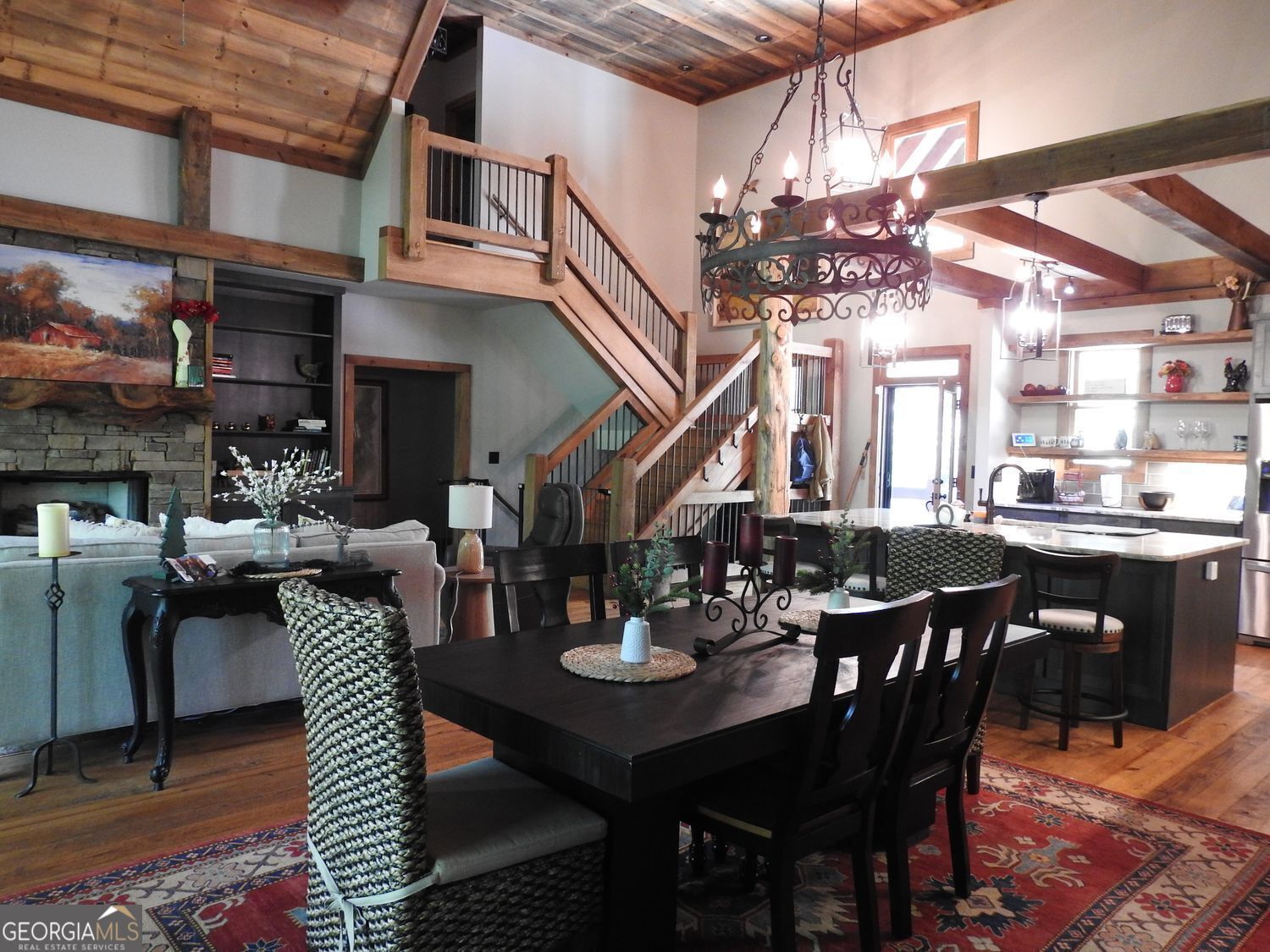 366 Shepherds Lane Morganton, GA 30560 - Photo 12 of 77 a view of a dining room with furniture and wooden floor