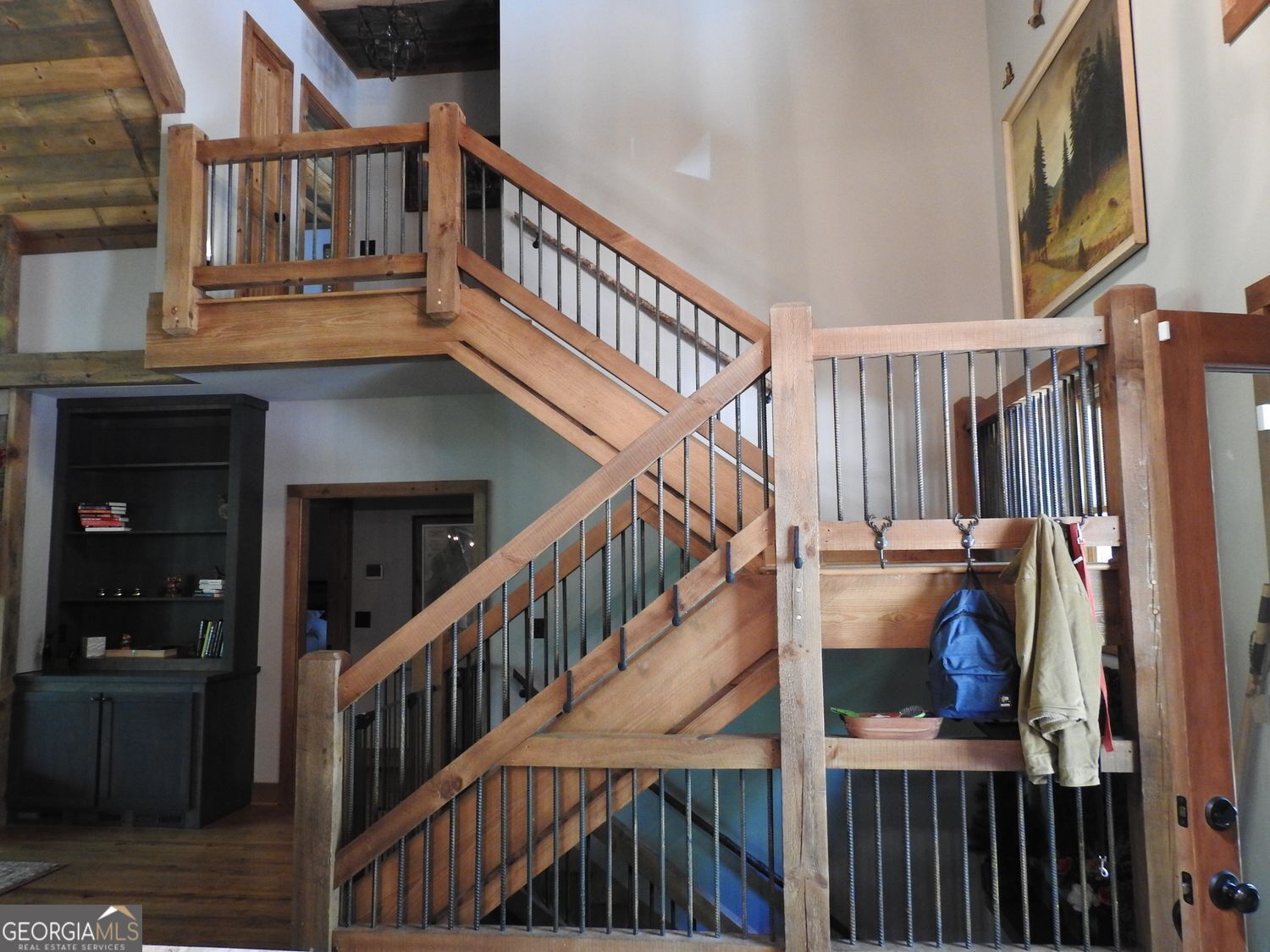 366 Shepherds Lane Morganton, GA 30560 - Photo 18 of 77 a view of staircase with black and white walls