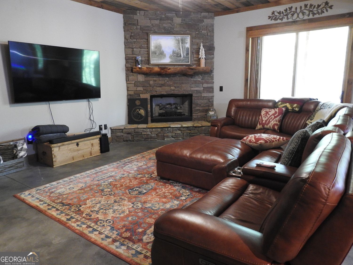 366 Shepherds Lane Morganton, GA 30560 - Photo 68 of 77 a living room with furniture and a flat screen tv