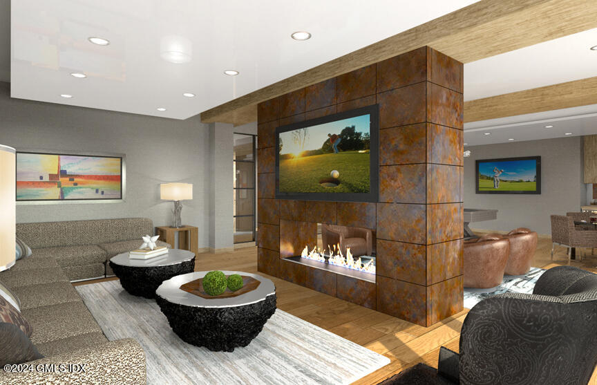 16 Old Track Road, Unit PH #3 Greenwich, CT 06830 - Photo 2 of 25 a living room with furniture and a wooden floor