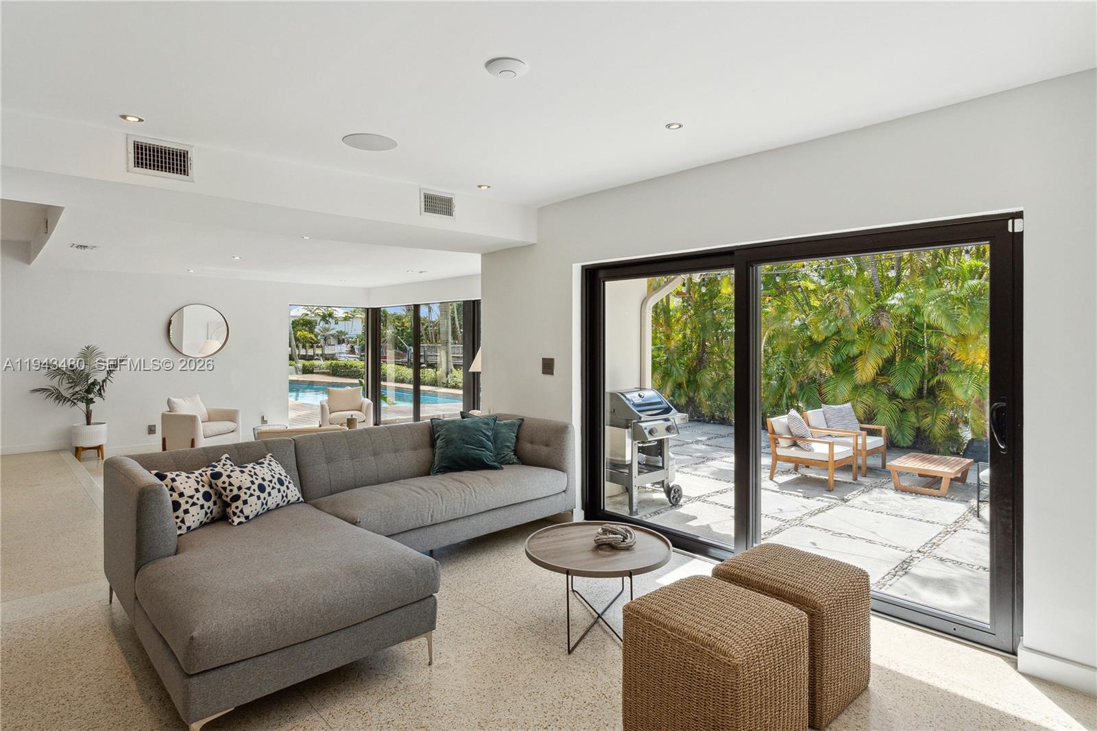 12901 Oleander Road North Miami, FL 33181 - Photo 13 of 30 a living room with furniture and a large window