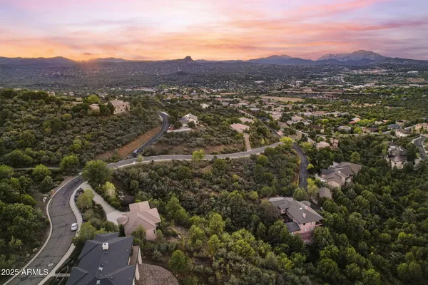 a view of city and mountain