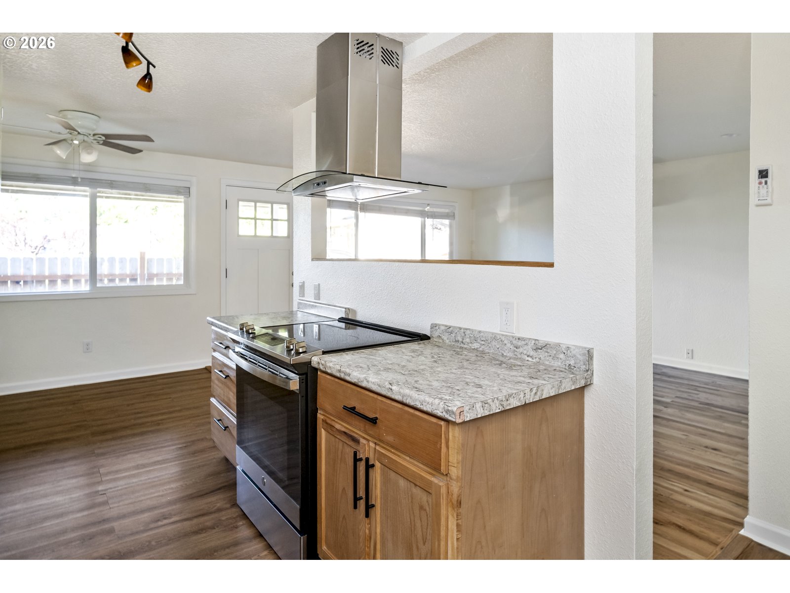 500 Depot Street Fairview, OR 97024 - Photo 15 of 28 a kitchen with a stove a sink and a refrigerator