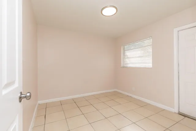 an empty room with a window