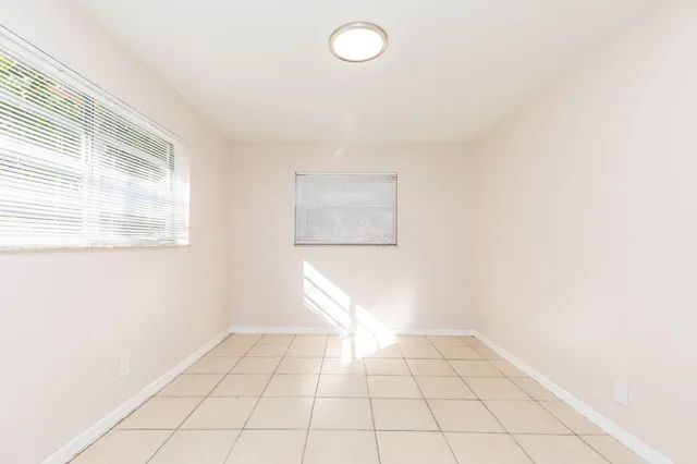 an empty room with a window