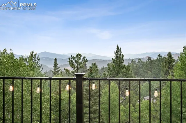 a view of a balcony with outdoor space