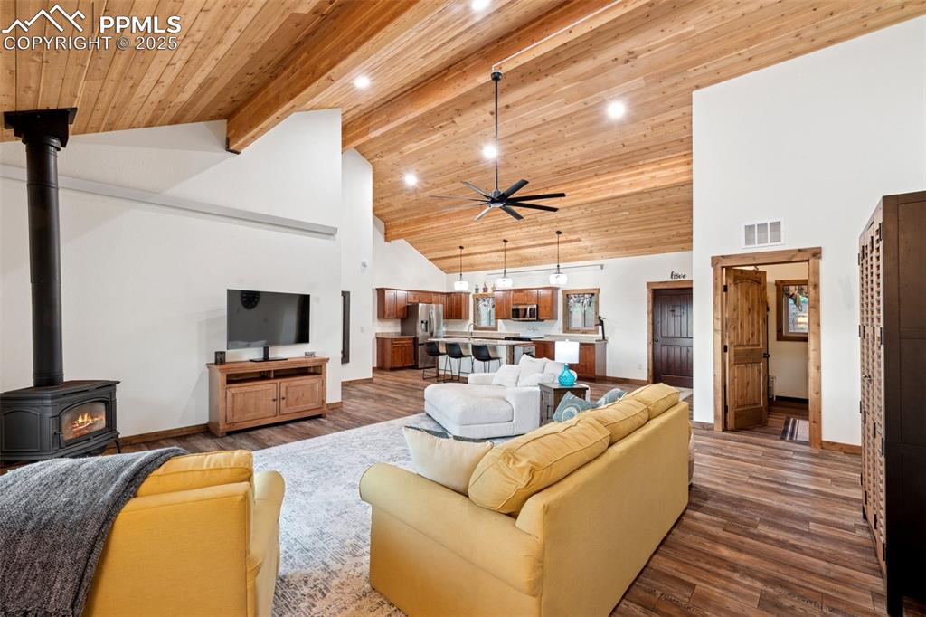 103 Copper Mountain Drive Cripple Creek, CO 80813 - Photo 5 of 29 a living room with furniture and a flat screen tv