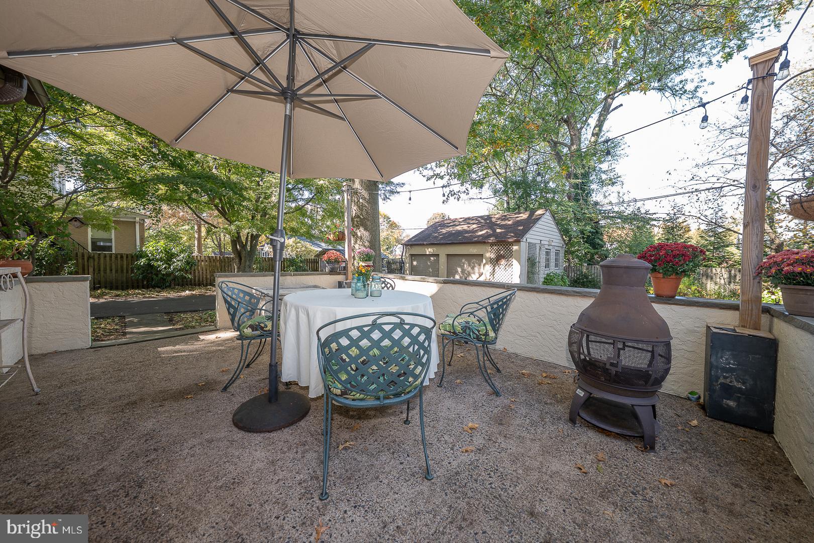 124 Grandview Road Ardmore, PA 19003 - Photo 51 of 65 a view of a chairs and table in backyard