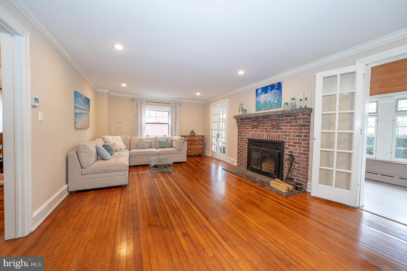 124 Grandview Road Ardmore, PA 19003 - Photo 8 of 65 a living room with furniture and a fireplace