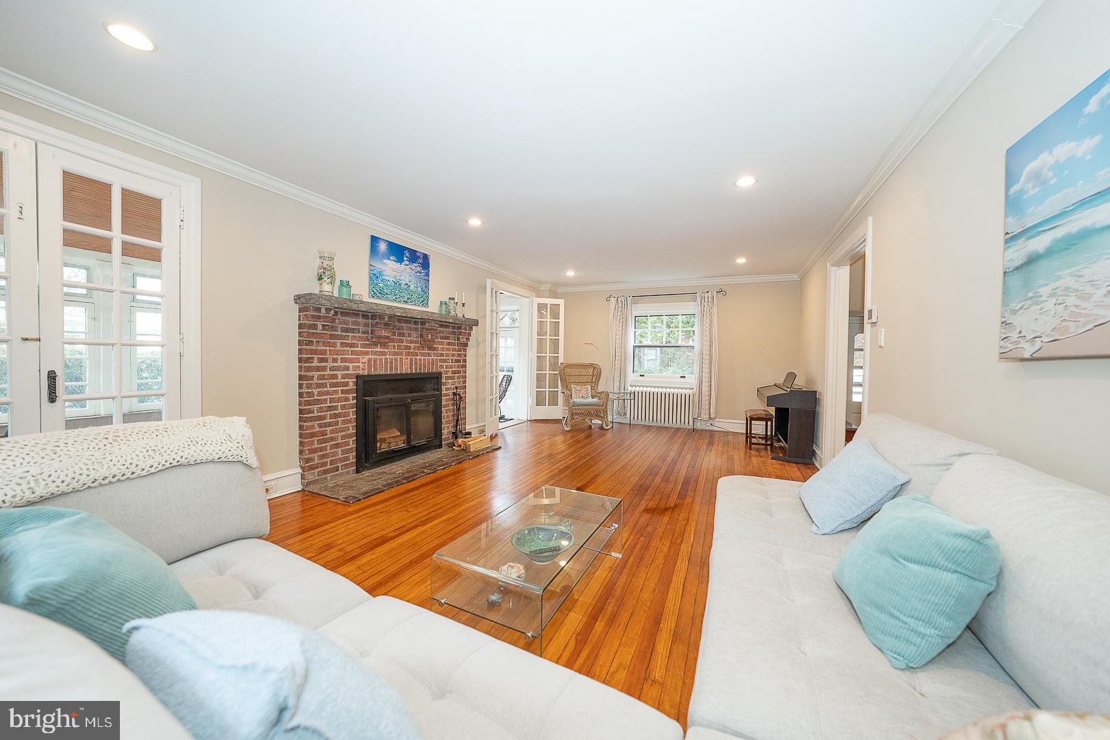 124 Grandview Road Ardmore, PA 19003 - Photo 10 of 65 a living room with furniture and a fireplace