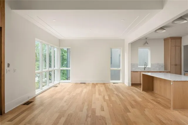 a view of an empty room and window