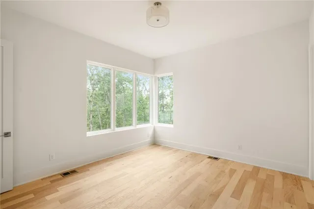 an empty room with a window