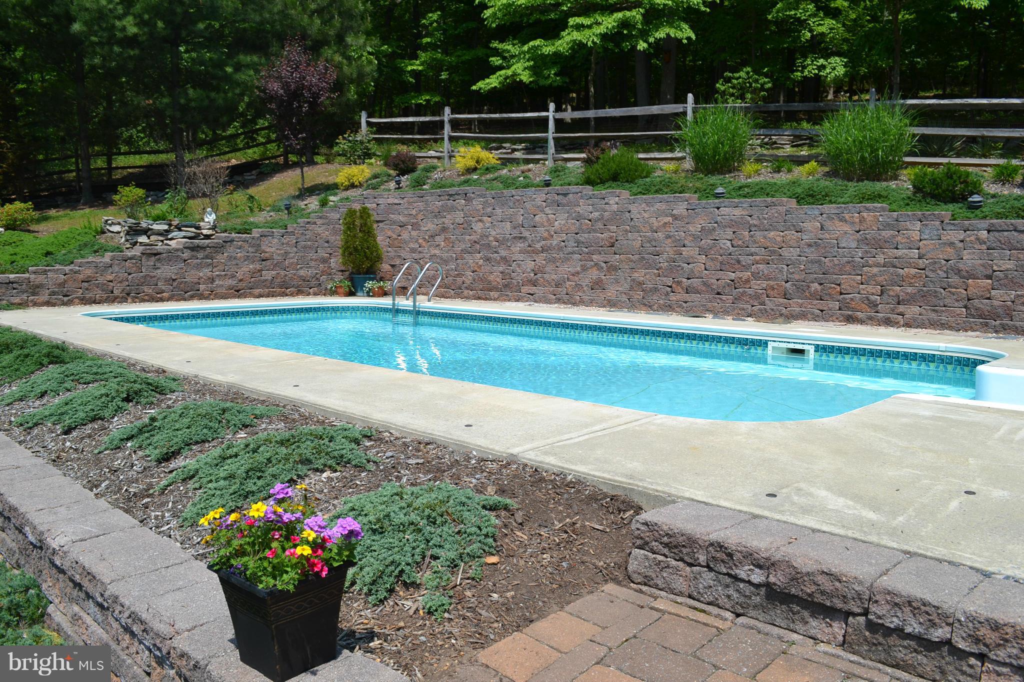 9023 Hawbottom Road Middletown, MD 21769 - Photo 24 of 27 In ground pool with extensive hardscape