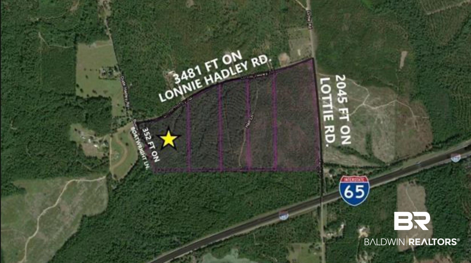 23799 Lonnie Hadley Road Perdido, AL 36562 - Photo 5 of 5 Map / location featuring property boundaries highlighted