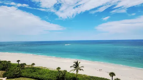 a view of an ocean and beach