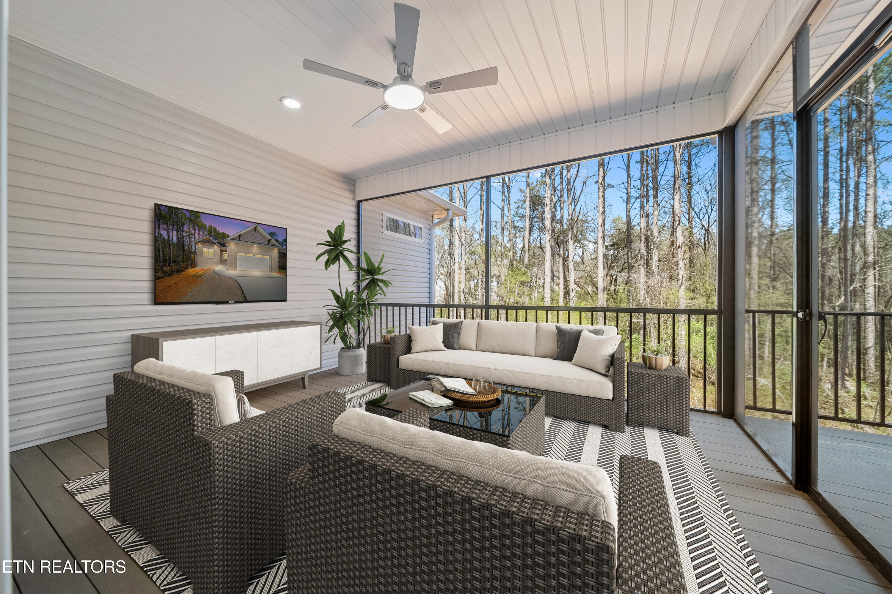 214 Cheeyo Trace Loudon, TN 37774 - Photo 20 of 42 214 Cheeyo screen porch - virtually stag