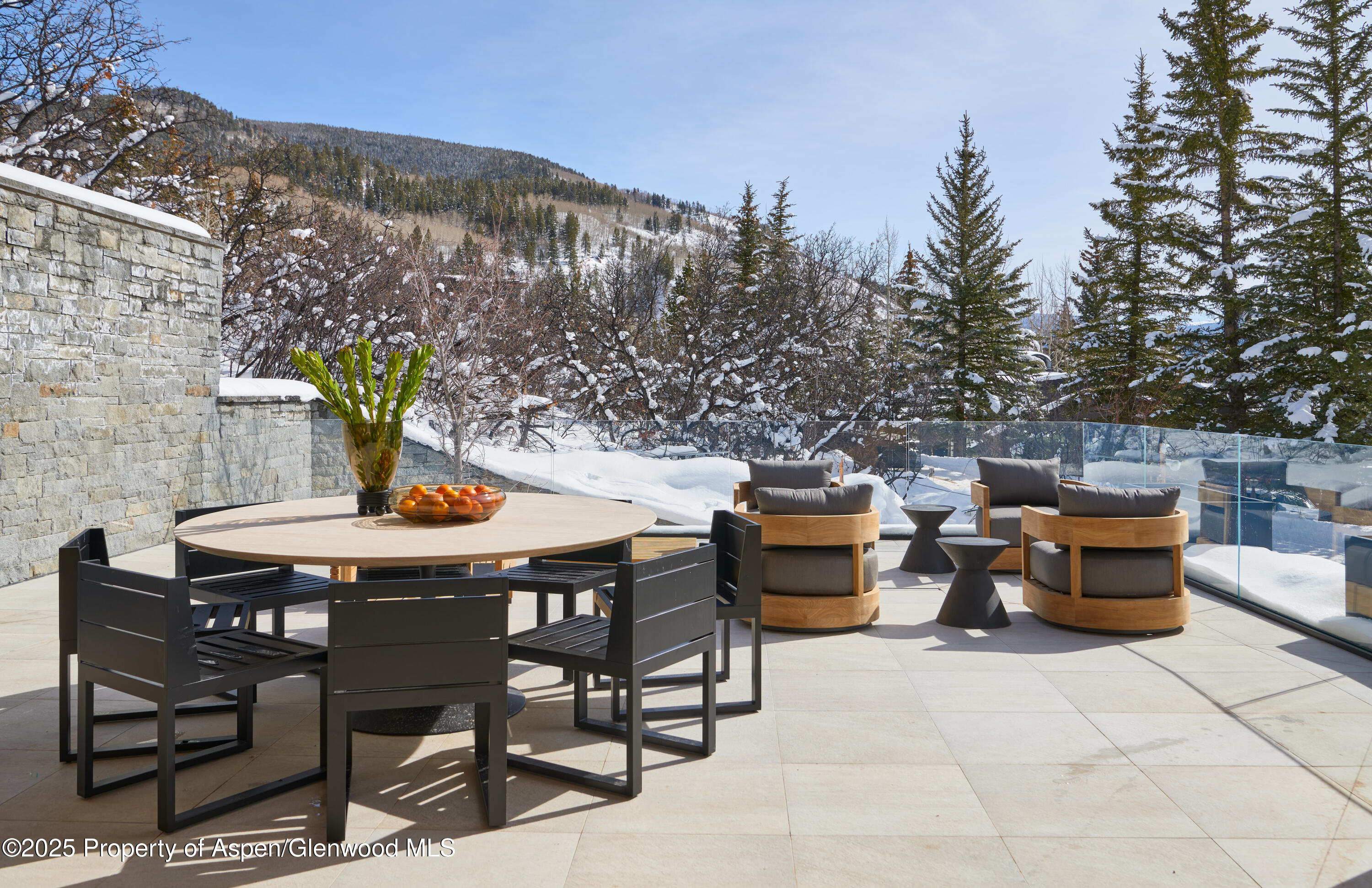 395 East Reds Road Aspen, CO 81612 - Photo 14 of 51 a backyard of a house with table and chairs