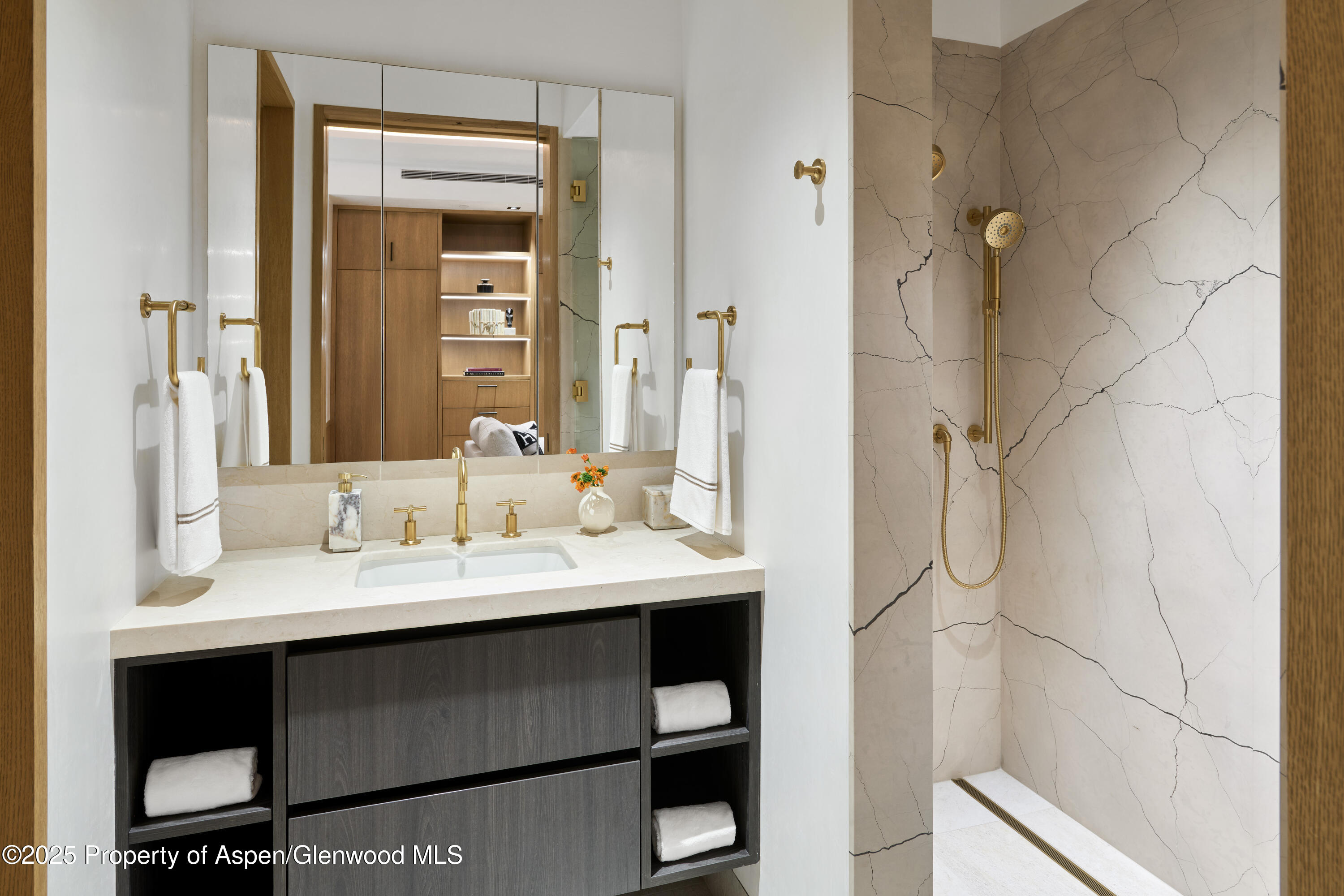 395 East Reds Road Aspen, CO 81612 - Photo 34 of 51 a bathroom with a sink and a mirror