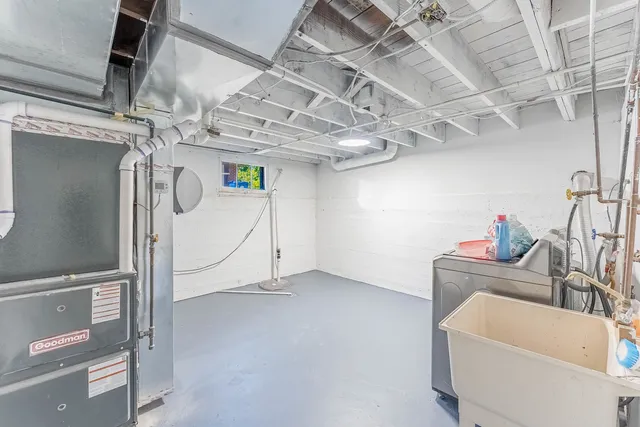 a utility room with a washer and dryer