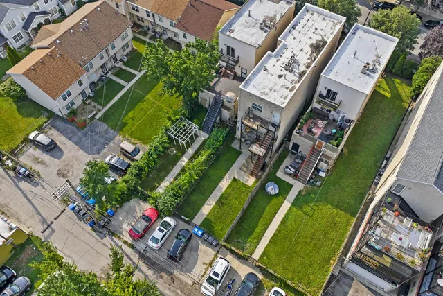 an aerial view of a city