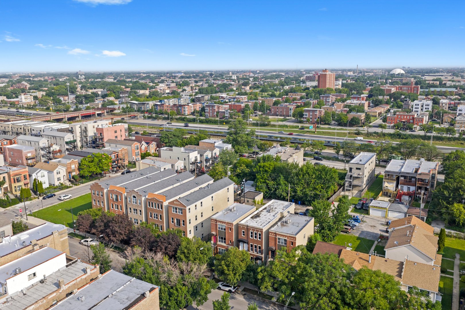 2432 West Harrison Street, Unit 3 Chicago, IL 60612 - Photo 9 of 32 an aerial view of a house with a lake view
