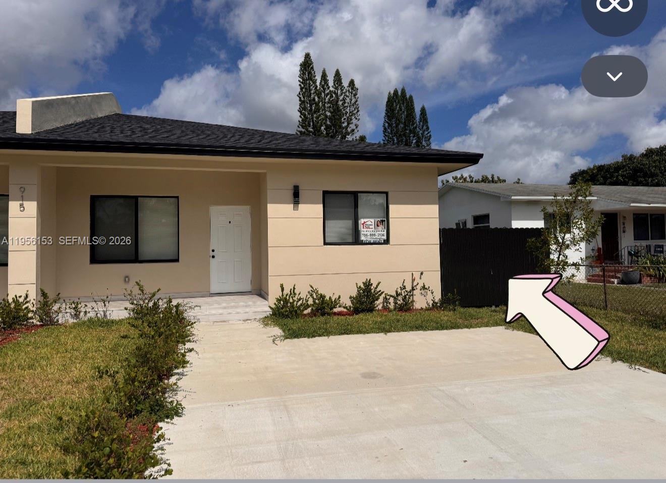 a front view of a house