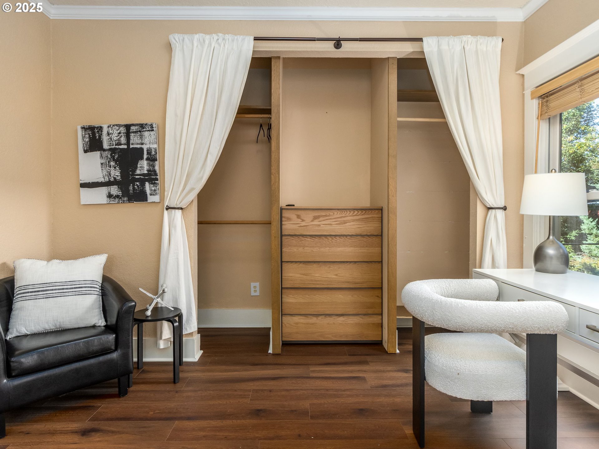 2137 Northwest Everett Street, Unit B Portland, OR 97210 - Photo 21 of 28 a living room with furniture and a wooden floor