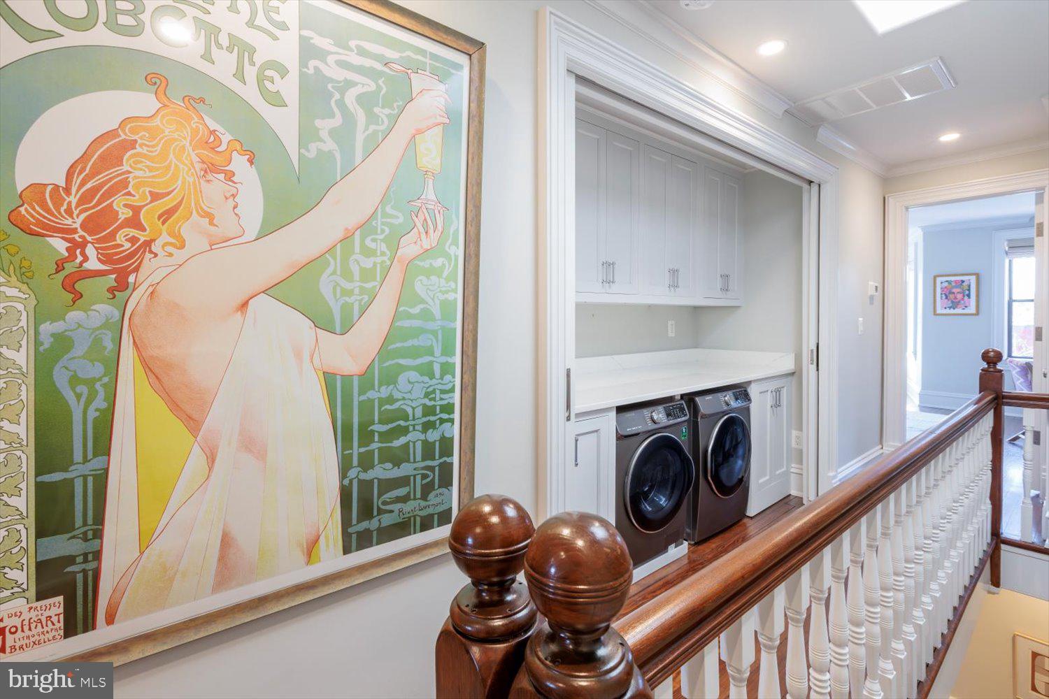 123 5th Street Northeast Washington, DC 20002 - Photo 55 of 77 Top floor stair hall and spacious laundry area