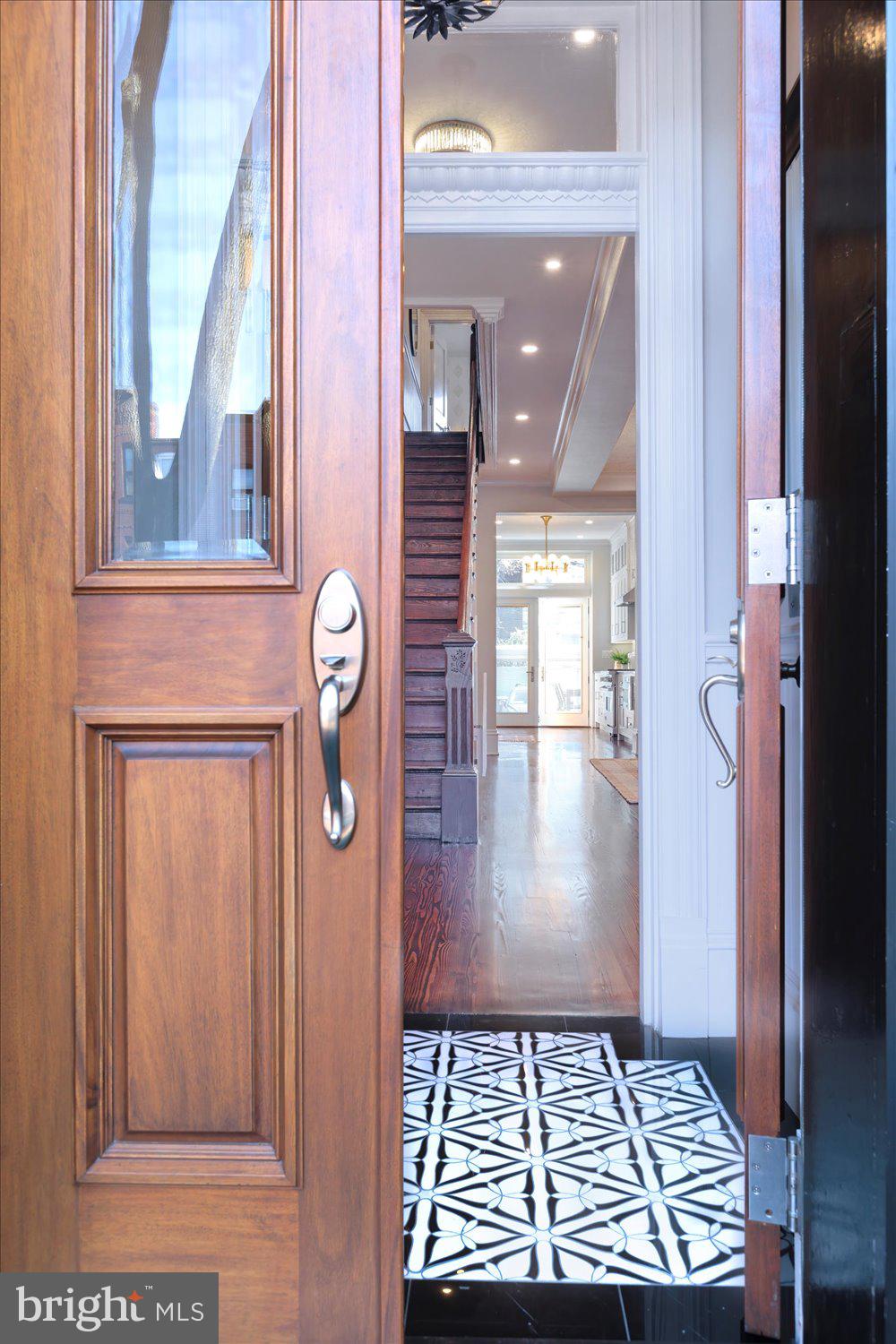 123 5th Street Northeast Washington, DC 20002 - Photo 6 of 77 Entry vestibule with custom marble floors
