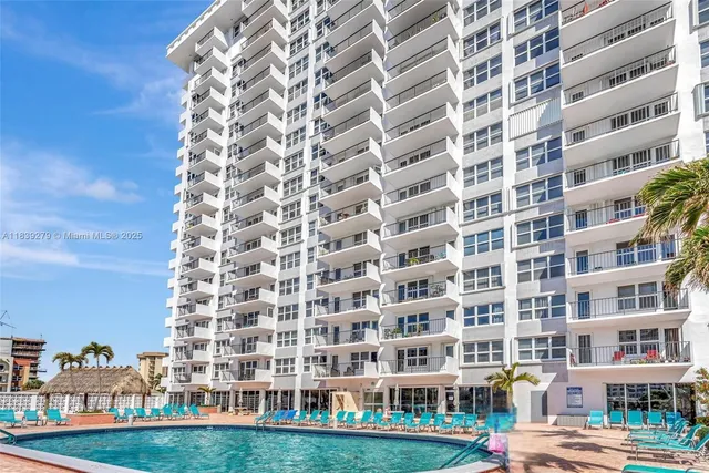 a city view with tall buildings