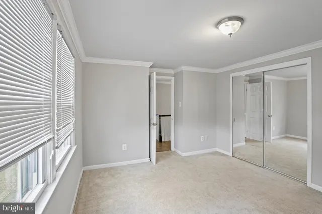 an empty room with a natural light