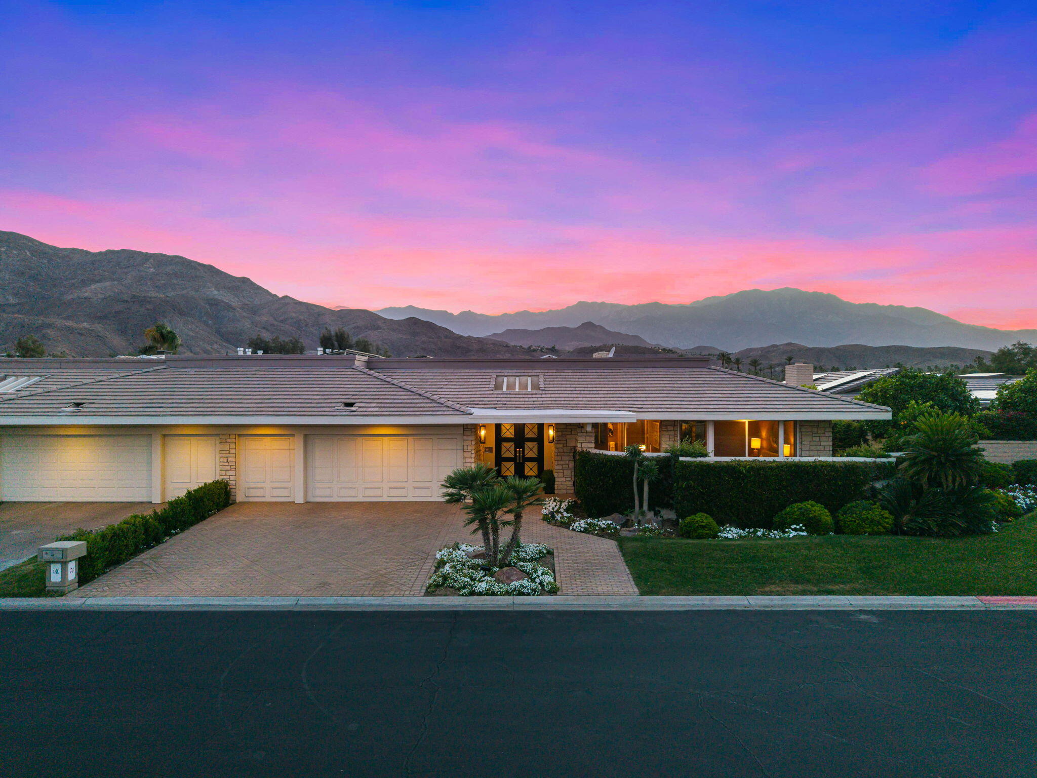 74 Mayfair Drive Rancho Mirage, CA 92270 - Photo 47 of 64 Stunning dusk views