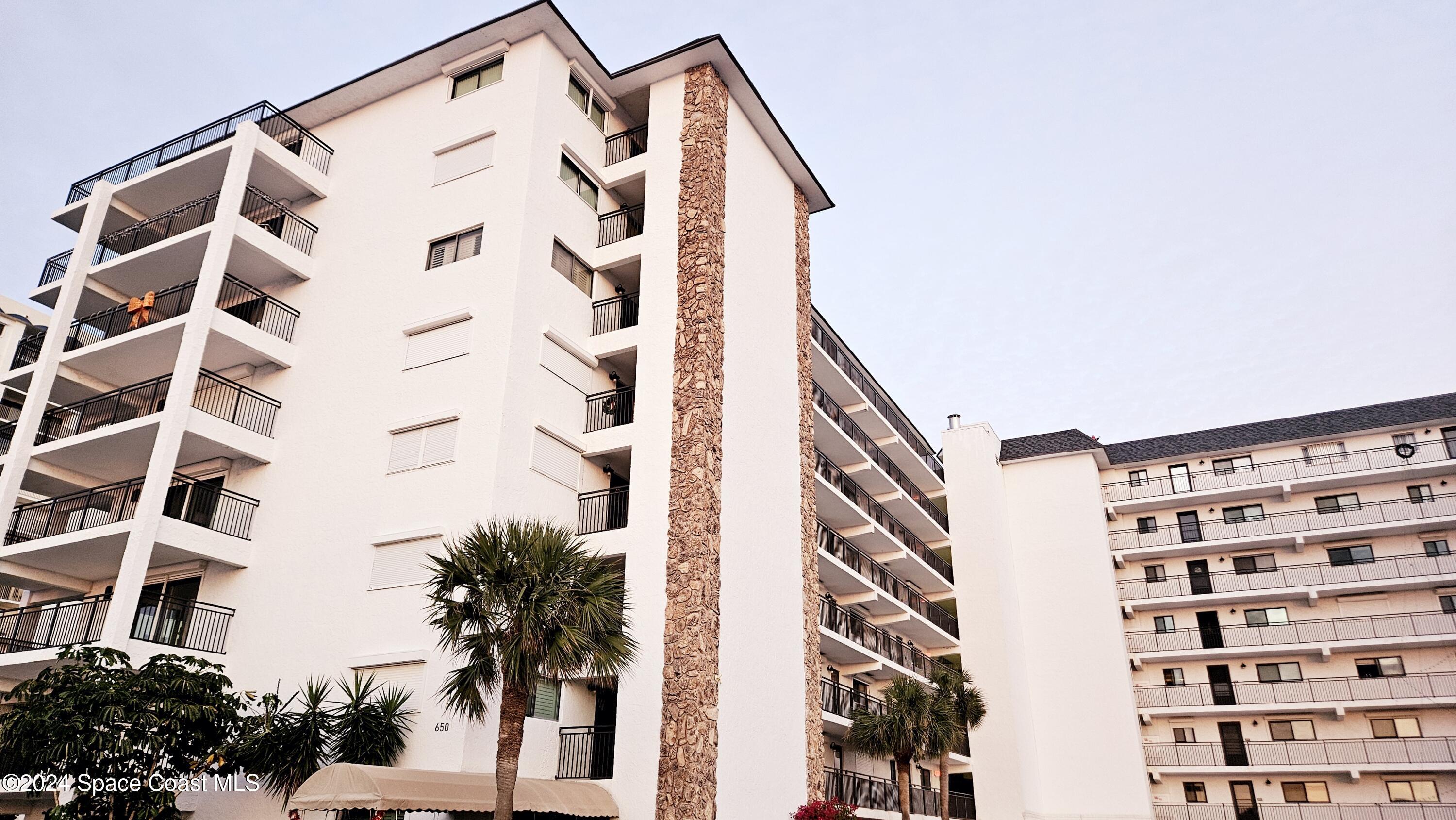 a front view of a building