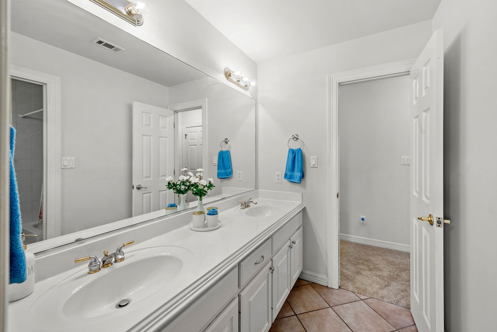4600 Slickrock Cove Austin, TX 78747 - Photo 33 of 40 a bathroom with a sink and a mirror