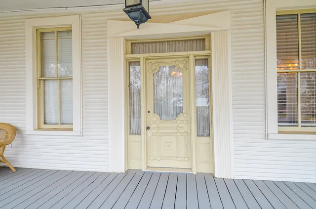 a view of front door of house