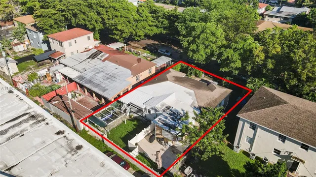 an aerial view of multiple house