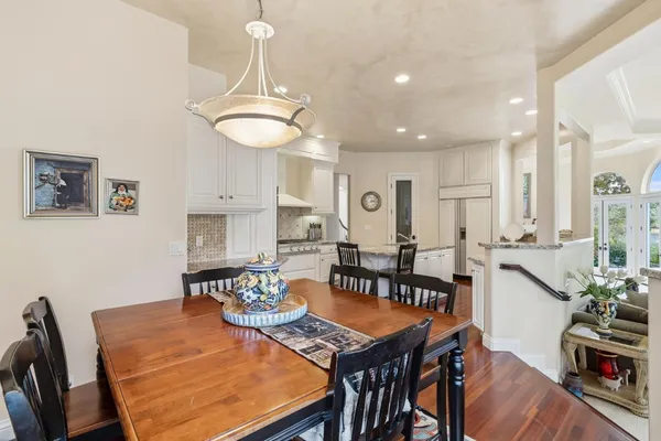 a view of a balcony with lake view