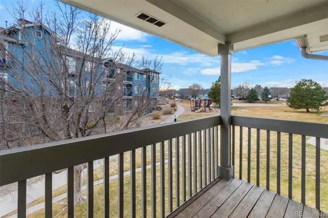 a view of city from a balcony