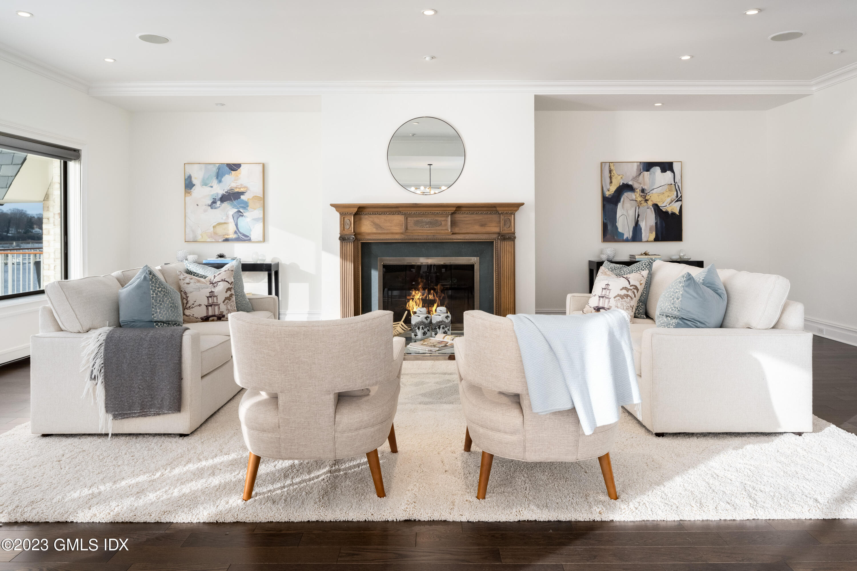 680 Steamboat Road, Unit 8 Greenwich, CT 06830 - Photo 5 of 16 Living Room with Fireplace