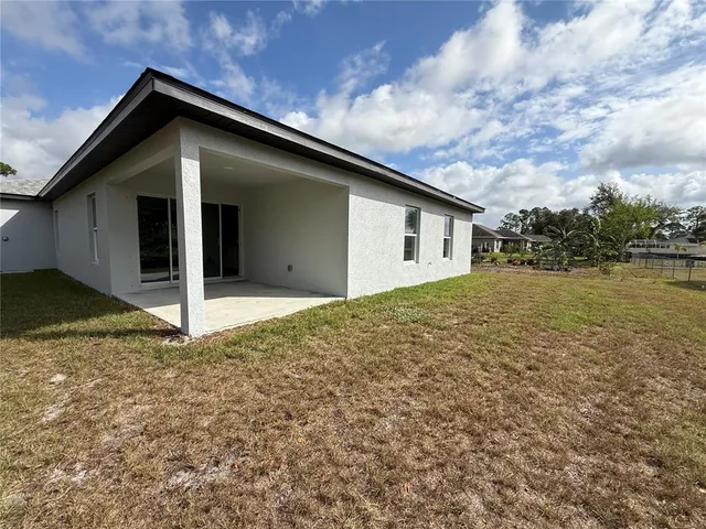a backyard of a house