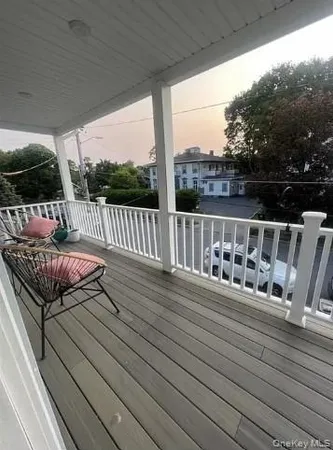 a view of balcony with couch