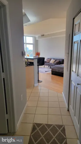 a view of a living room and a window