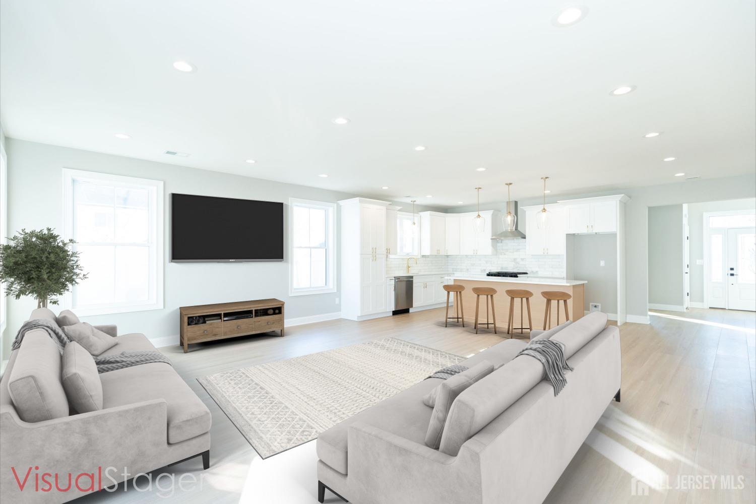 24 Parkerson Road Edison, NJ 08817 - Photo 12 of 56 a living room with furniture and a flat screen tv