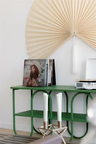 a kitchen with a table and chairs