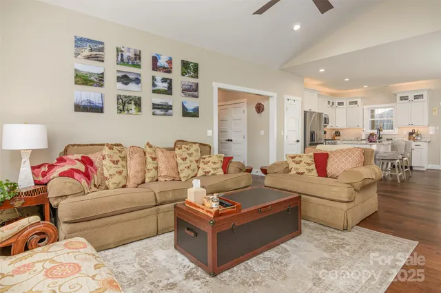 a living room with furniture and a couch