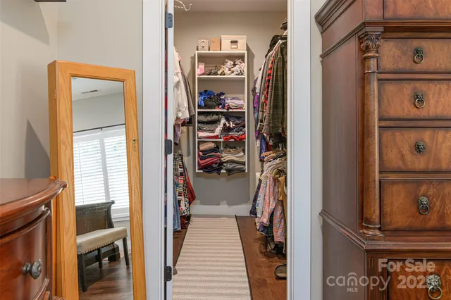 a view of a walk in closet
