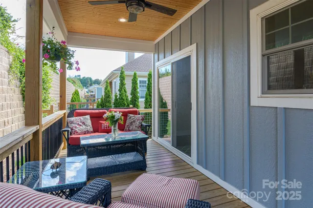 a outdoor living space with furniture and garden view