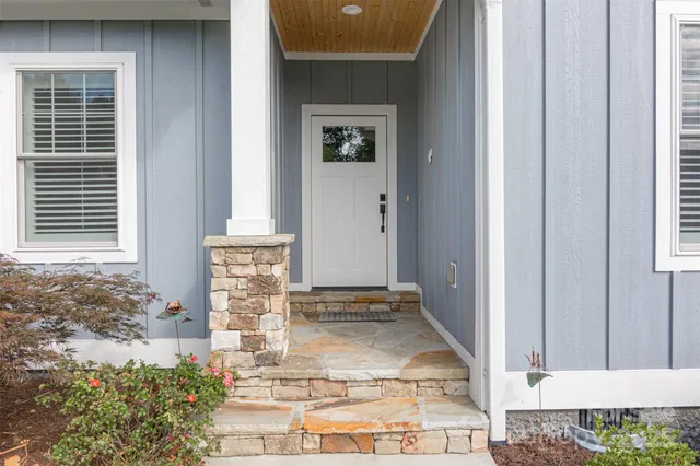 a view of a door of a house