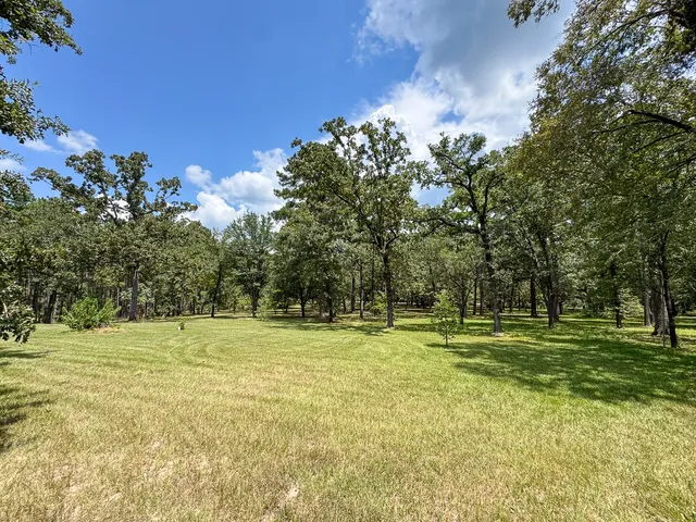 a view of a golf course with a trees